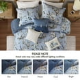 thumbnail image 6 of Cotton Bedding Set, 7PCS Queen Vintage Floral Comforter Set, Blue Comforter Set,Cotton Bed In A Bag, Household Supplies & Décor Bedding Bedding Sets 7PCS Queen Vintage Floral Comforter Set, 6 of 21