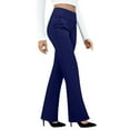 thumbnail image 2 of Business Casual Yoga Pants for Women High Waisted Stretch Straight Leg Office Work Slacks Pull On Trousers 2026 Dark Blue L, 2 of 8