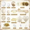 thumbnail image 6 of Golden Birthday Party Decorations for Women Girls, White Sand Beige Gold Balloons Tablecloth Birthday Sash Crown Fringe Curtain Butterfly Bday Decor, 6 of 7