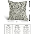 thumbnail image 5 of Black Floral Pillow Covers 18x18 Set of 2 Botanical Print Vintage Spring Flower Plant Cream Decorative Throw Pillow Cases Outdoor Farmhouse Cushion Covers Decor for Sofa Couch Bed, 5 of 6