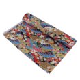 thumbnail image 1 of Tissu en Coton à Vagues Bronzantes Imprimé 1m Matériel de Couture Patchwork Tissu Multi-Usage Fleurs Bleues, 1 of 9