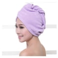 thumbnail image 4 of Toalla de microfibra para el cabello, turbante suave de secado rápido para mujeres y niñas, rosa, 60x20cm, 4 of 5