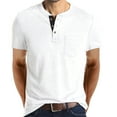 thumbnail image 1 of Mefallenssiah Men'S Short Sleeve Men Short-Sleeve Beefy Muscle Basic Solid Pure Color Blouse Tee Shirt top White, 1 of 3