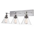 thumbnail image 1 of CWI Lighting Eustis 3 Light Wall Sconce Polished Nickel Finish Home Decor, 1 of 3