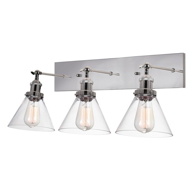 CWI Lighting Eustis 3 Light Wall Sconce Polished Nickel Finish Home Decor