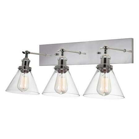 

3 Light Wall Sconce with Polished Nickel finish