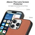 thumbnail image 2 of Allytechgroup Slim PU Leather Case for iPhone 12 Pro Max, Shockproof Anti-Scratch Magnetic Cover, Wireless Charging Compatible, Lightweight Protective Phone Case for iPhone 12 Pro Max, Brown, 2 of 8
