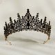 thumbnail image 3 of Diadème Princesse Femme Noir Vintage Tiara Cristal Couronne Strass Pour Femme Bandeau Adult Cheveux Accessoires Cadeau pour Concours Parties Festival fête Cosplay Halloween Noel XianweiShao 1327533220620, 3 of 5