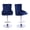 Dark Blue, variant on Alexent 2PCS Swivel Bar Stools, High Back, Button Tufted, Silver Footrest and Nailhead Trim Swivel Bar Chairs for Kitchen, Bar Velvet Upholstered Bar Stools, Light Gray