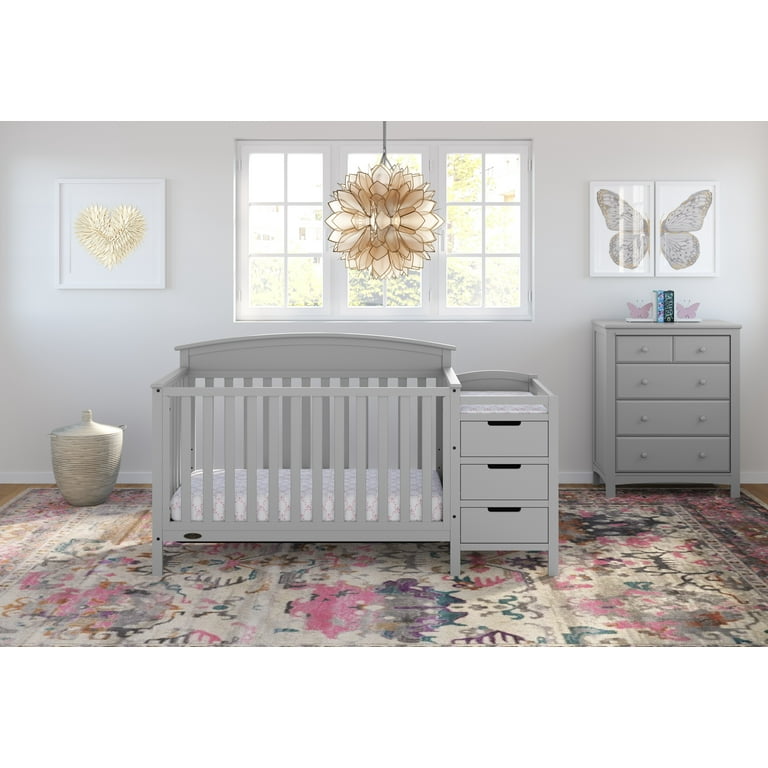 Graco Benton 4-Drawer Classic Vertical Dresser Pebble Gray Finish