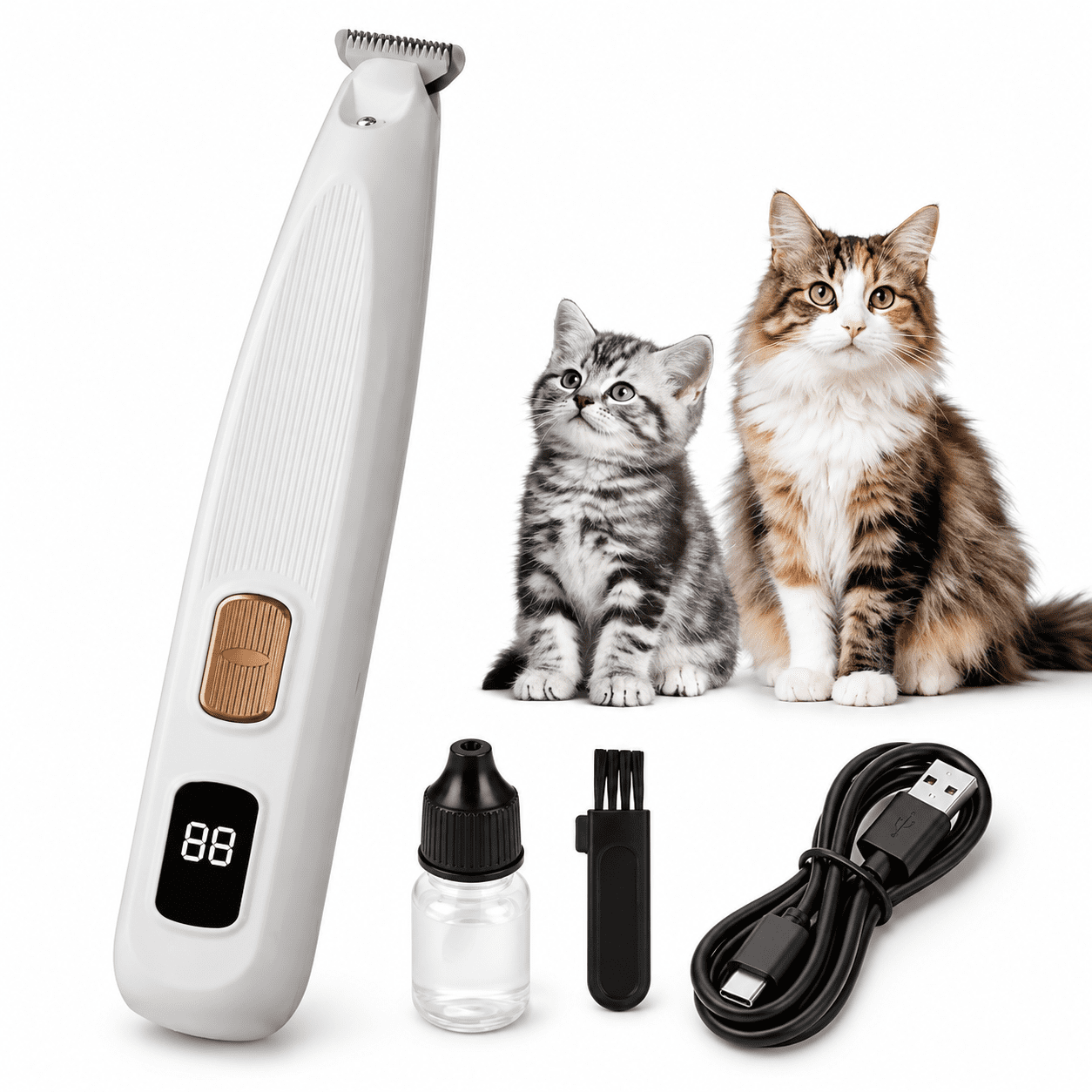 Dynamic Health Dog Grooming Kit, Cordless Pet Hair Trimmer, Low