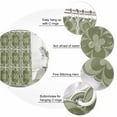thumbnail image 3 of Sage Green Boho Bathroom Shower Curtains with 12 Hooks Polyester Waterproof Shower Curtain for Stalls and Bathtubs Farmhouse Chic Abstract Patterned Decorative Bathroom Privacy Curtain 54x78 Inches, 3 of 9