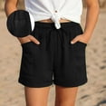 thumbnail image 2 of LUOGENLI Shorts Athlétiques pour Filles Taille 10-12 Rouges Shorts Décontractés pour Filles avec Poches Mode Confortables Taille Élastique Été Jeu (Noir Taille 4-5 Ans), 2 of 7