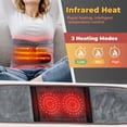 thumbnail image 2 of Electric Heating Waist Massage Belt Lumbar Abdomen Vibration Hot Compress Massager Waist Brace Back Support Blood Circulation, 2 of 5