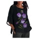 thumbnail image 2 of Fiudx Ofertas Del Día Blusa Holgada con Estampado de Manga 3/4 para Mujer, Estilo Informal, con Estampado de Alzheimers, 2 of 4