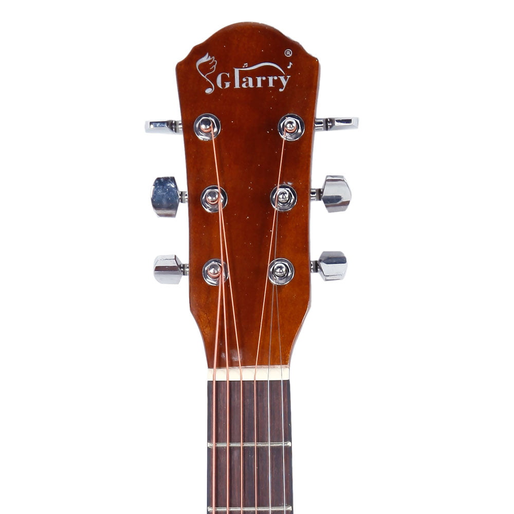Bysesion Glarry GT304 38 inch Spruce Front Cutaway Folk Guitar with Bag & Board & Wrench Tool Glossy Edge Bur 