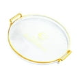 thumbnail image 4 of TISHITA Jewelry Storage Tray Bathroom Vanity Tray with Handle Coffee Table Tray Food Dessert Serving Tray for Party Table Centerpiece Clear, 4 of 8