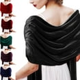 thumbnail image 4 of Elegant Velvets Shawl Solid Color Neck Shawl Women's Shawl Multipurpose Shawl for Weddings Parties and Everyday Wear, 4 of 8