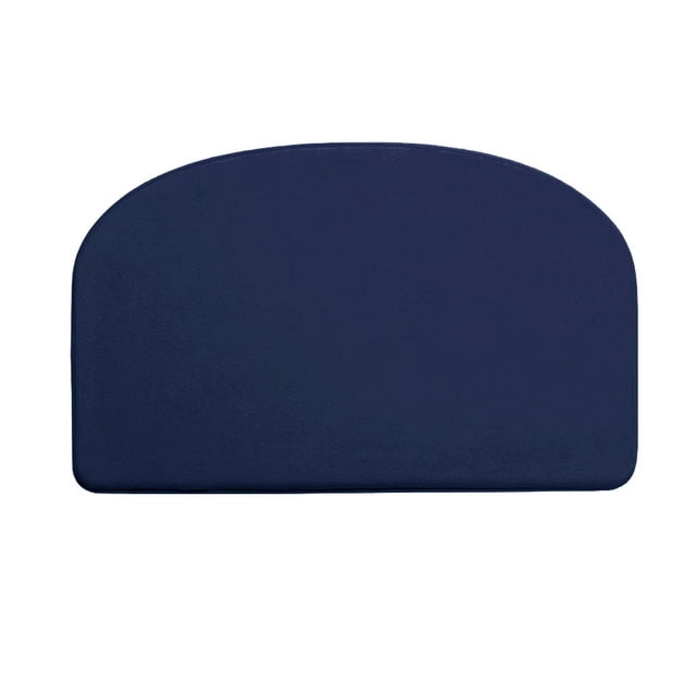 Yuarrent Alfombrilla semicircular para baño, absorción de agua de poliéster, alfombrilla antideslizante para suelo, alfombrilla para puerta, Suministros de limpieza para el hogar Azul marino 50x80cm