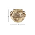 thumbnail image 3 of DecMode 10" Distressed Beige Ceramic Vase, 3 of 8