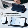 thumbnail image 2 of LC.IMEEKE Case for iPhone Air 6.5 inch, 2 in1 Multifunctional Detachable Wallet Phone Case for Men Women with RFID Blocking Wrist Strap Shockproof Protective Case,Blue,For iPhone Air, 2 of 11