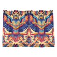 thumbnail image 7 of Yayeee Kitchen Curtains Tier Pair Light Filtering 27"x24" Rod Pocket Short Cafe Window Panel, Colorful Abstract Eagle, 7 of 7