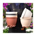 thumbnail image 3 of Thickened Resin Flowerpot With Tray Plastic Round Supplies Succulents Planter White, 3 of 5