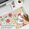 thumbnail image 4 of Long Mouse Pads for Desk,Pioneer Flower Floral Print Pattern Desk Mats on Top Of Desks, Desk Mouse Pad Extra Large with 3mm Non-Slip Base and Stitched Edge for Gaming,Office,Work,Home 31.5"x11.8", 4 of 6