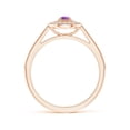 thumbnail image 2 of ANGARA Natural 0.1 Ct. Amethyst with Diamond Halo Ring in 14K Rose Gold for Women (Ring Size: 3.5), 2 of 10