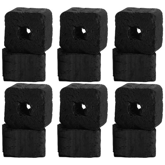 Luxshiny Black Bamboo Briquettes for Outdoor Grilling and Warmth with