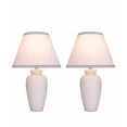 thumbnail image 4 of Aspen Creative 40210-12, Two Pack, 22" High Transitional Ceramic Table Lamp, Hardback Empire Shaped Lamp Shade in Off White, 14" Wide, 4 of 4