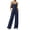 Navy, variant on JULMCOMO Jumpsuits for Women Scoop Neck Spaghetti Strap Casual Rompers High Waisted Wide Leg Summer Loose Fit Overalls with Pockets Pink S