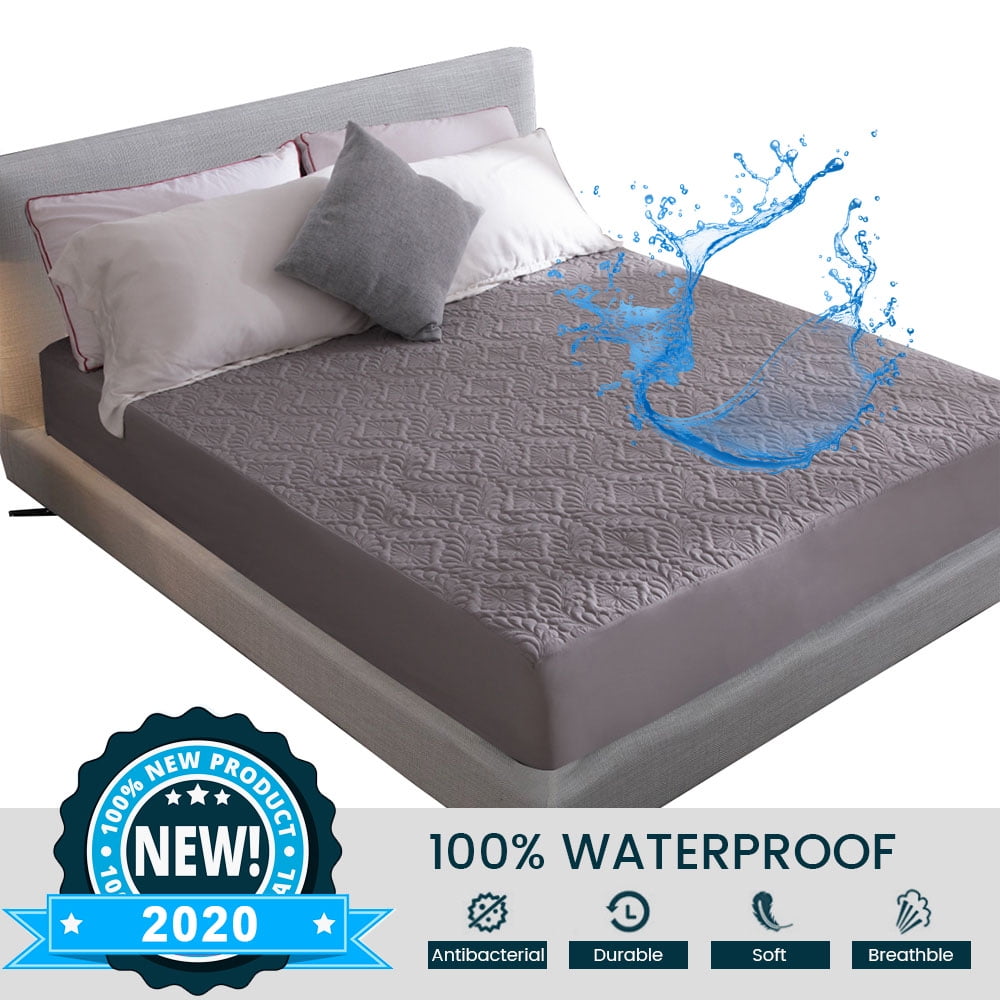 Cooling Matress Pad Hypoallergenic Quilted Fitted Mattress Topper Breathable New 