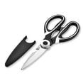 thumbnail image 1 of 2 pack Kitchen Shears Multi Purpose Strong Stainless Steel Kitchen Utility Scissors with Cover Poulry,Fish, Meat, Vegetables Herbs, Bones, Dishwasher Safe (Black), 1 of 5