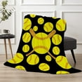 thumbnail image 6 of Softball Blanket for Women Men, Softball Blanket for Softball Mom, Softball Gifts for Birthday Thanksgiving Christmas Bed Couch Sofa 50x60in, 6 of 6