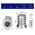 thumbnail image 2 of 100PCS Wood Threaded Insert Hex Nut M6 x 15mm Zinc Alloy Screw Insert Threaded Socket Head Screw M6 Wood Insert for Furniture Chairs Wooden Beds Laegsmetg, 2 of 5