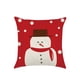 thumbnail image 1 of Billuyoard Funda de almohada navideña, mezcla de fibra de lino, funda decorativa para cojín de coche, cuadrado de Navidad, 45x45cm Decoración del hogar No.07, 1 of 6