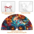 thumbnail image 4 of Lsque Colorful Floral Skull A Print Christmas Tree Skirt, Tree Skirt with Ties or Velcro, Perfect for Holiday Decorations, Halloween, and New Year-30", 4 of 7