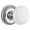 Bright Chrome, variant on Nostalgic Warehouse Ropwhi_Psg_238_Nk White Porcelain Solid Brass Passage Door Knob Set -