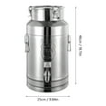 thumbnail image 4 of 20L Stainless Steel Beverage Dispenser - Round 5.28 Gallon Milk Can with Sealed Lid for Beverages and Storage, 4 of 10