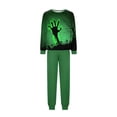 thumbnail image 4 of Racifhz Matching Family PJs Halloween Sleepwear Set Soft Long Sleeve Top and Pants Skeleton Print Loungewear Cozy Holiday Gift Set for Autumn Fall Festive Nightwear, Women Size:S, 4 of 6