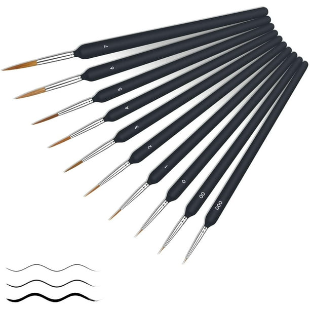 10Pieces Fine Detail Paint Brush Miniature Painting Brushes Kit Mini