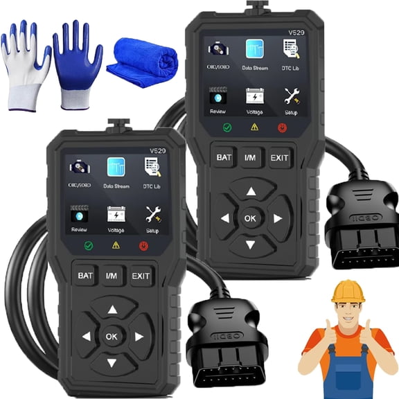 BT100 Car Battery Tester 12V Load Tester, Professional OBD2 Scanner Diagnostic Tool, Check Engine Code Reader with Reset, Accurate and Fast Analysis, Compatible with Most Vehicles