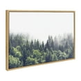 thumbnail image 2 of Kate and Laurel Sylvie Lush Green Forest on a Foggy Day and Vintage Botanical 3 and 4 Black and White Framed Canvas Wall Art Set by Various Artists, 3 Piece Set Natural, Forest Plant Art for Wall, 2 of 6