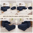 thumbnail image 5 of Muumblus Oversized Lounge Chair with Ottoman, Plush Cloud Accent Armchair for Living Room, Bedroom, Blue Chenille, 5 of 9