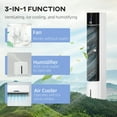 thumbnail image 4 of HOMCOM 42" Oscillating Air Cooler for Home with Timer 3-In-1 Evaporative Ice Cooling Tower Fan Humidifier with 3 Modes 3 Speeds LED Display Remote, 4 of 8