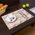 thumbnail image 2 of Placemat, Pioneer Flower Floral Print Pattern Place Mats Table Mat Set Of 2, PVC Washable Placemats for Party Kitchen Dining Decoration, 18x12 Inch, Fade Resistant, 2 of 6