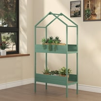 GRANDPATIO 3 Tier Patio Garden Plant Stand, Steel, 29.5'' X 13.75'' X 59'', Green