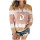 thumbnail image 2 of Casual mujer verano Sexy gradiente estampado Regular cuello redondo mujeres manga larga Top Fridja  czfsfas2488, 2 of 4