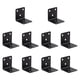 thumbnail image 2 of 10x junta de ángulo recto sujetadores de esquina de Metal soportes de estante de acero inoxidable Clips de soporte de esquina de acero para estantes Negro, 2 of 9